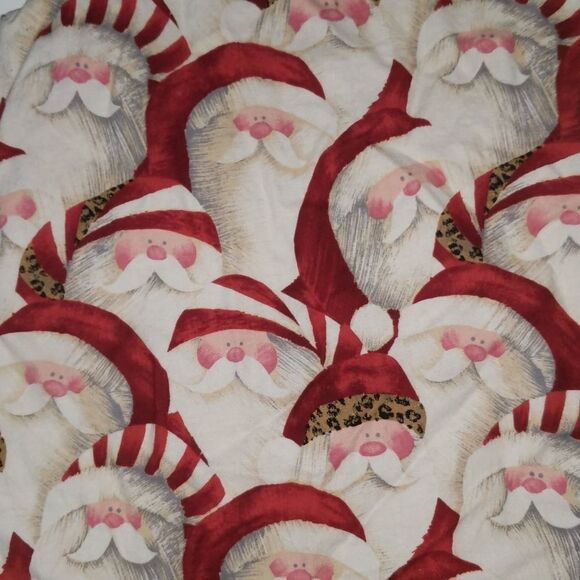 Beanstalk Boutique Leopard Santa reversible outfit & handmade NEW hair bow Sz 4 - Picture 4 of 16